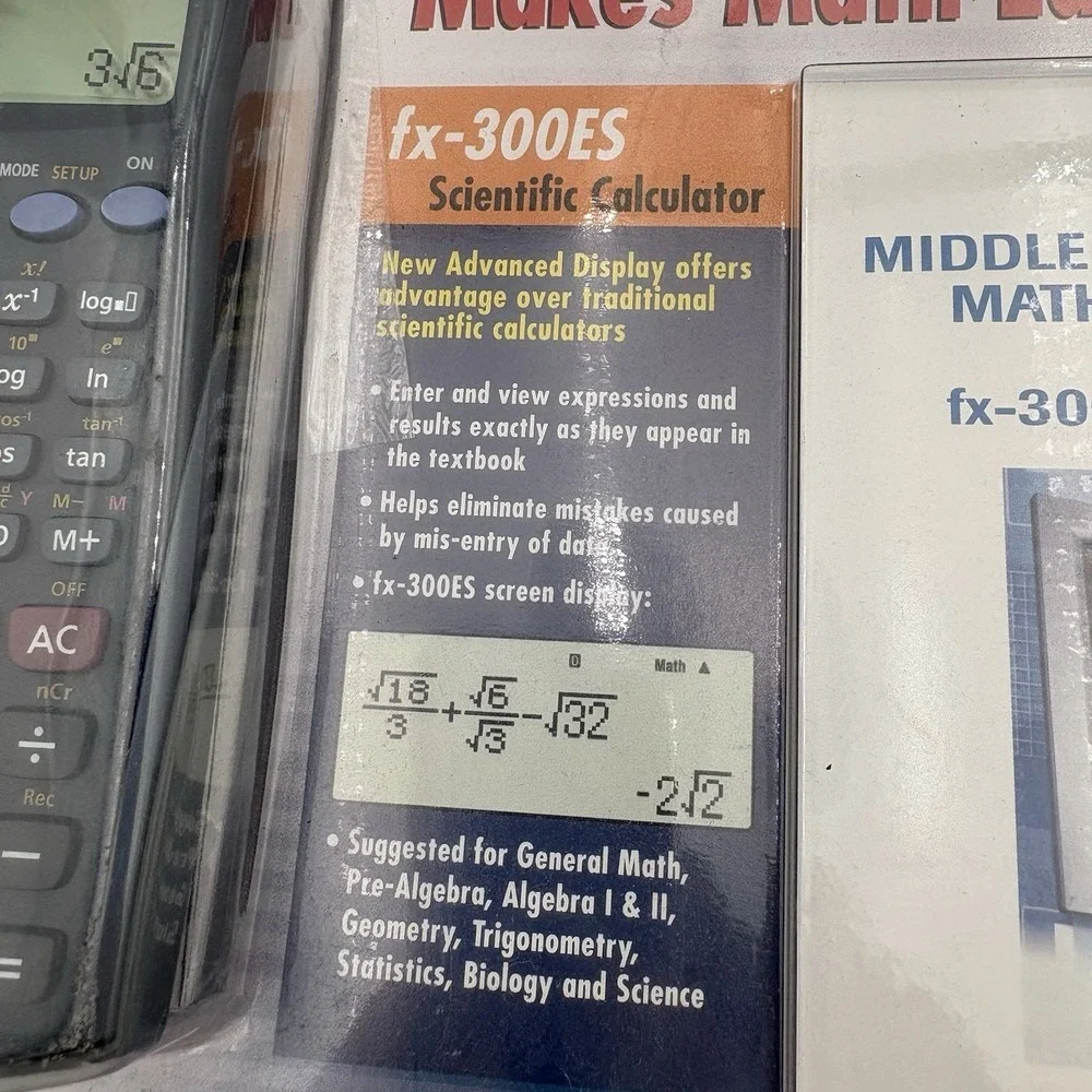 Casio's‎ Makes Math Easy fx-300ES Scientific Calculator
